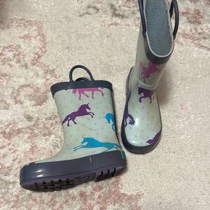 Kids Unicorn Print Boots